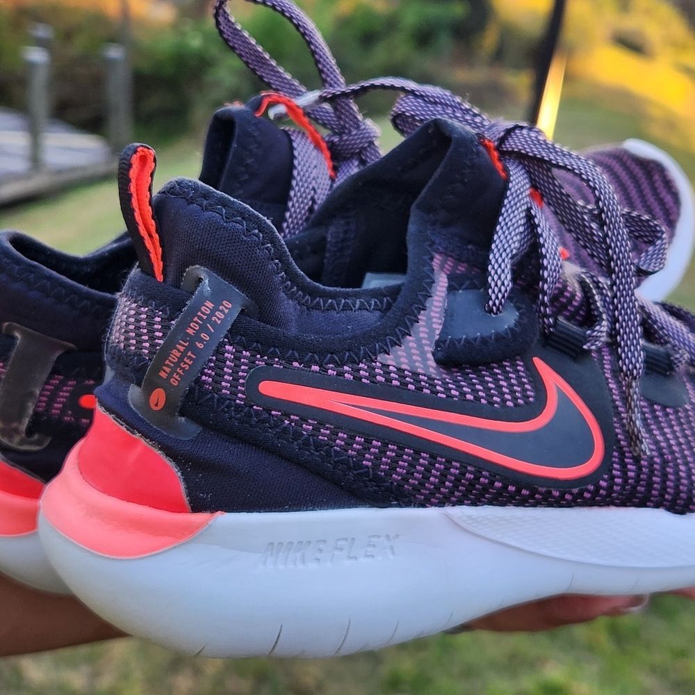 Nike Women's Flex Running Black Pink Knit Upper Sneakers Size 6.5 - Picture 7 of 13